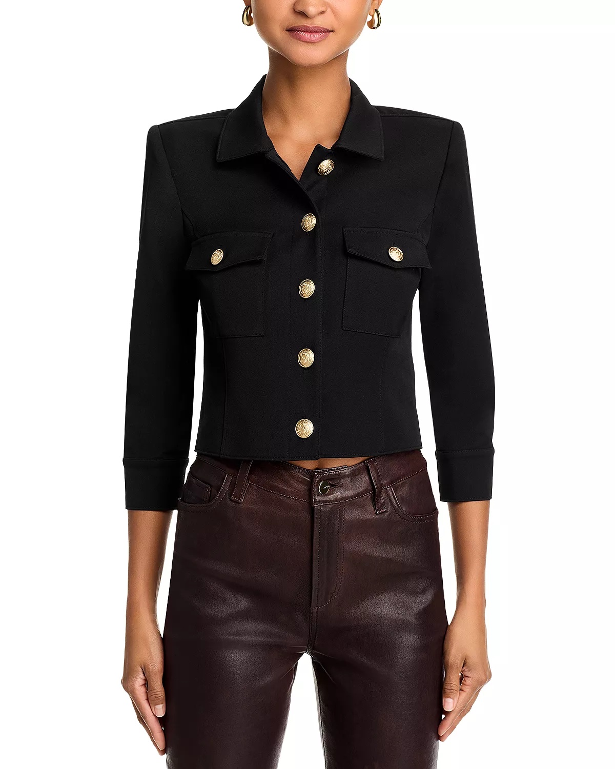Kumi Button Front Crop Jacket - 7