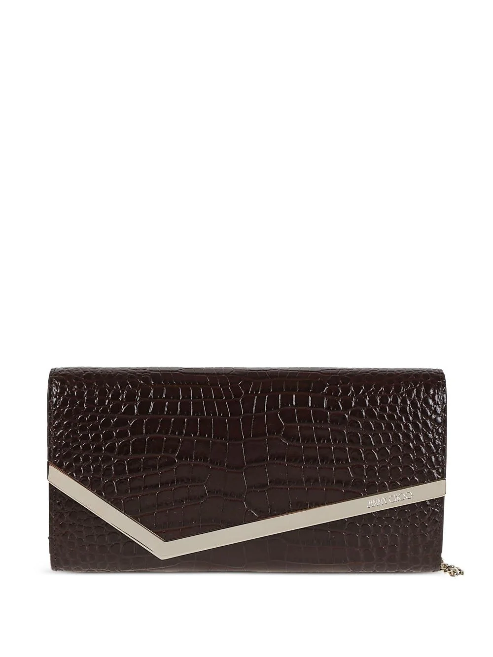 crocodile-effect clasp bag - 1
