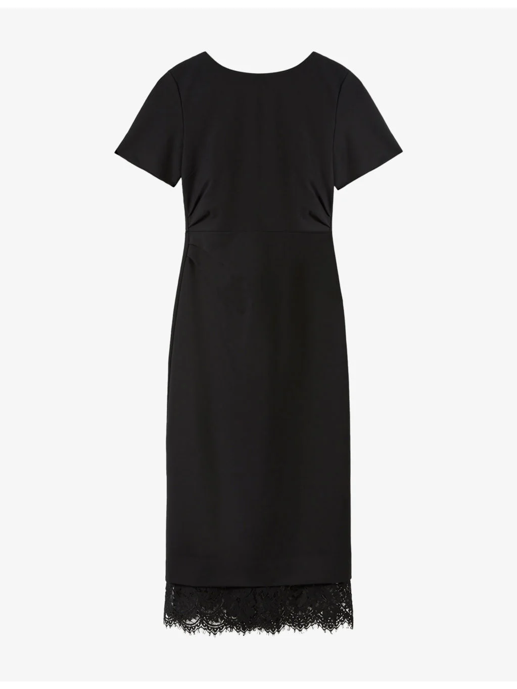 Ponte Lace-Trim Crepe Midi Dress - 1