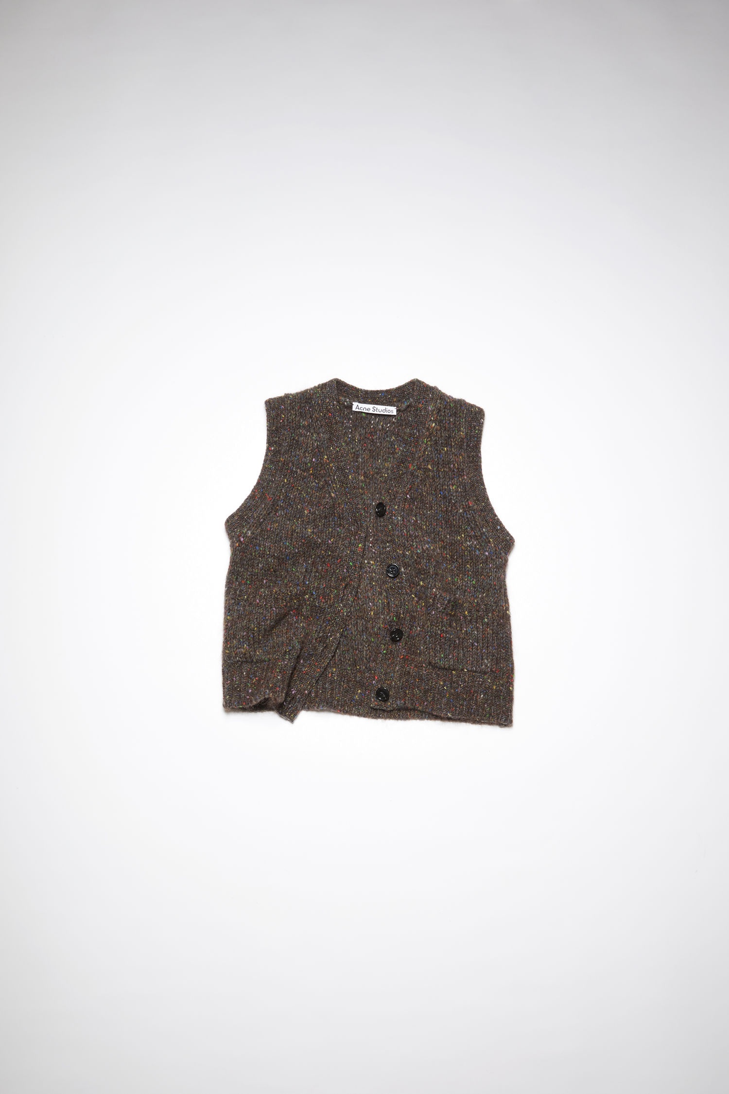 Blanket knit gilet - Dark grey - 4