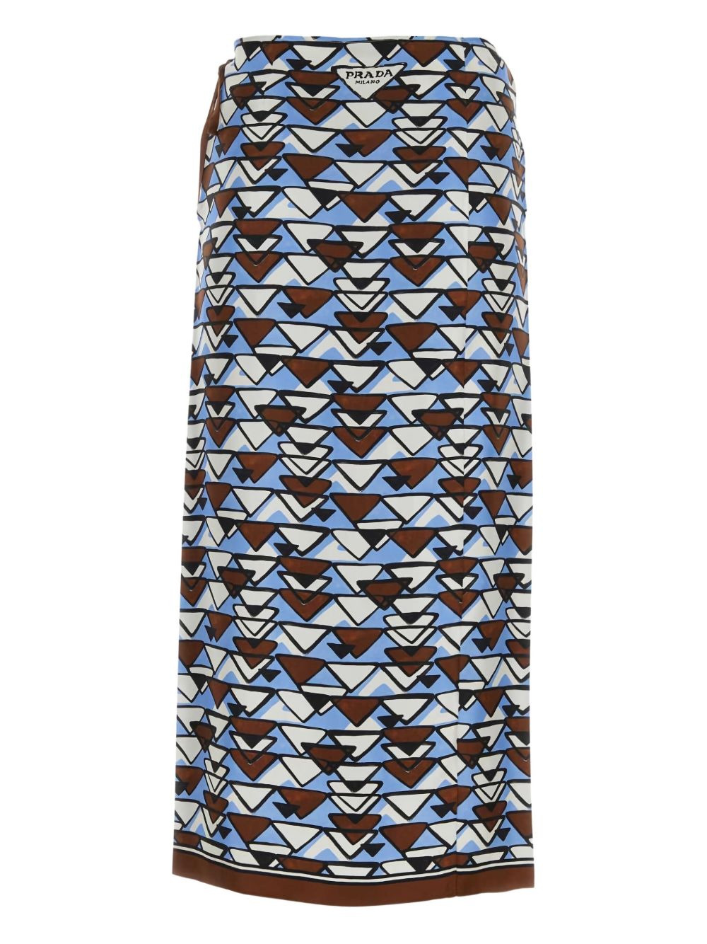 geometric-print midi skirt - 2