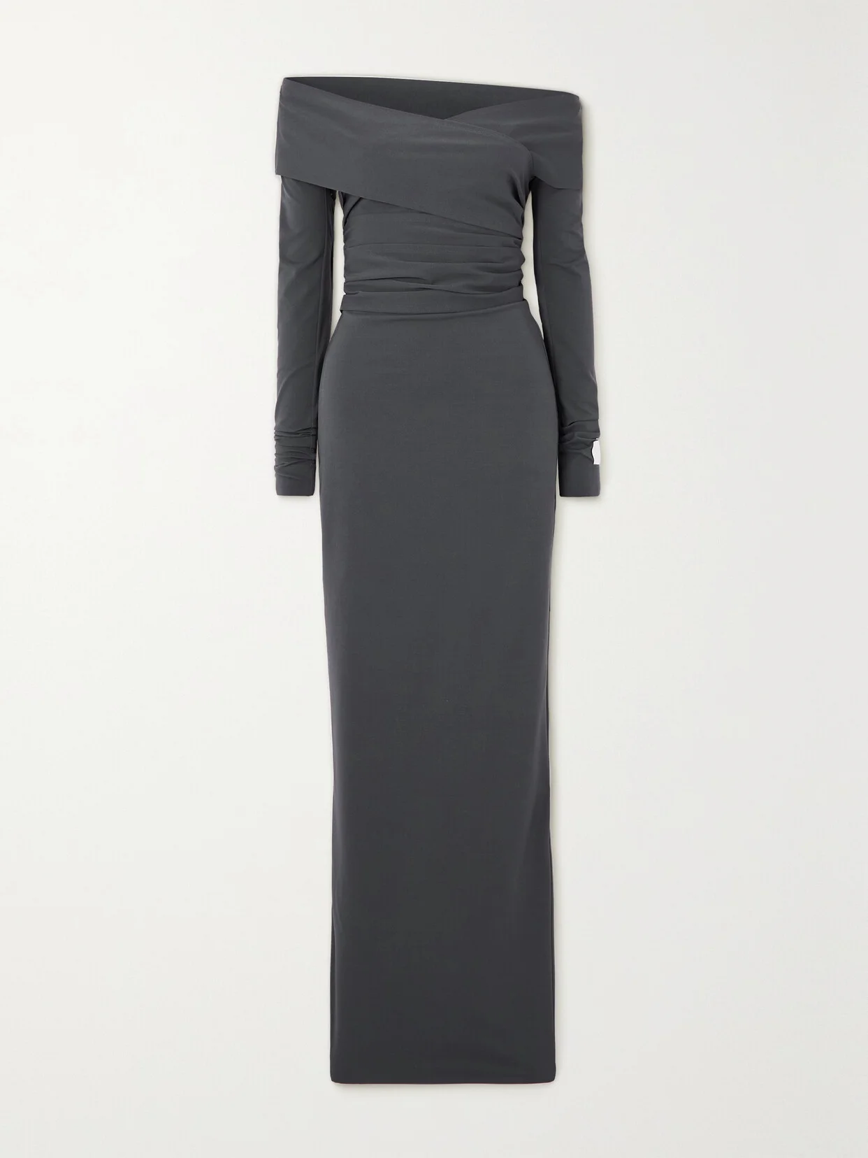 Off-the-shoulder Draped Stretch-jersey Gown - 1