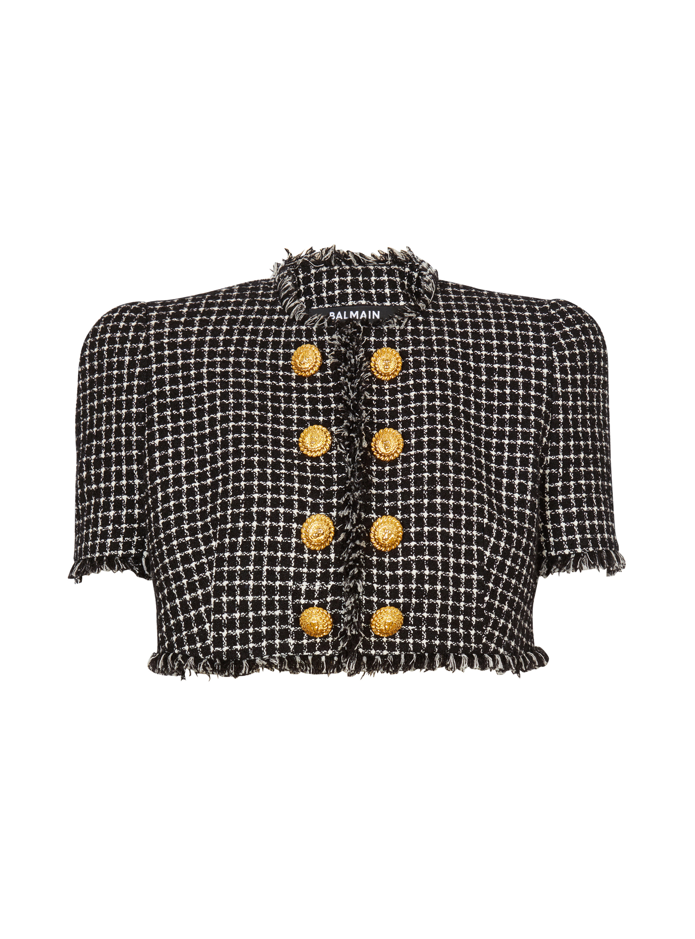 Gingham tweed jacket - 1