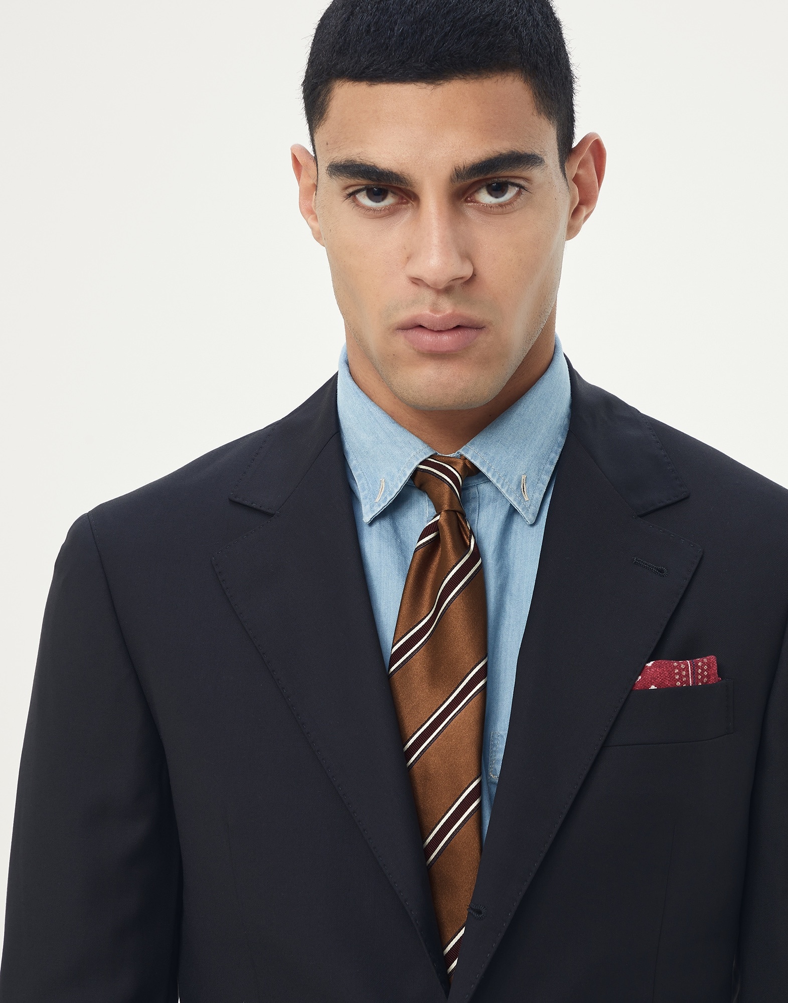 Silk textured stripe tie - 3