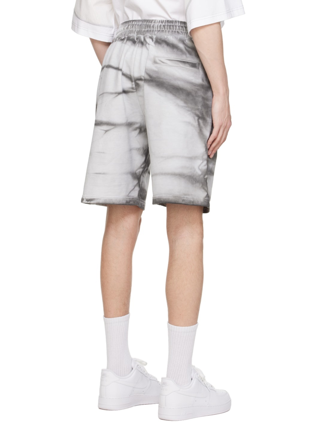 Gray Tie-Dye Shorts - 3