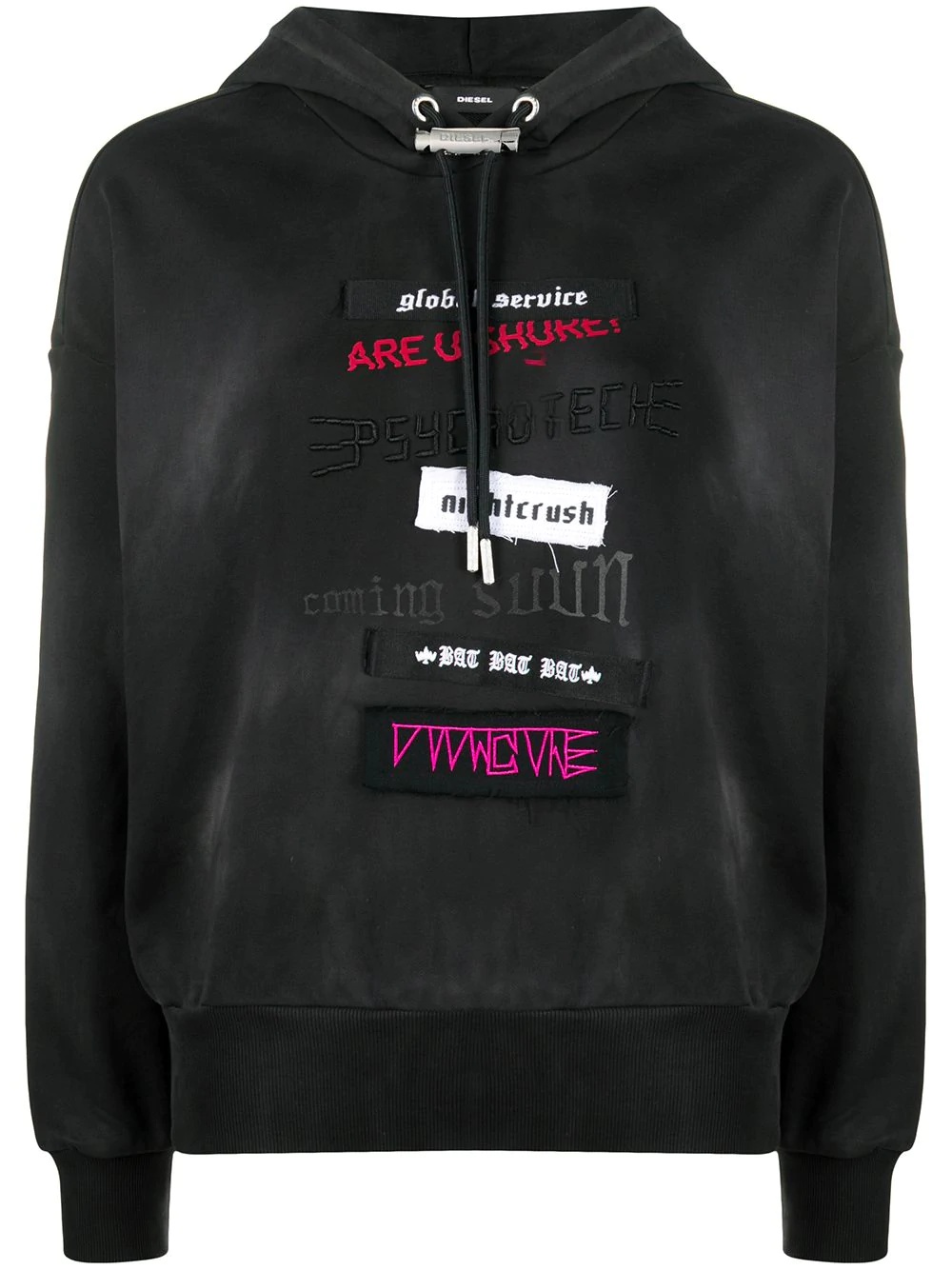 slogan print hoodie - 1