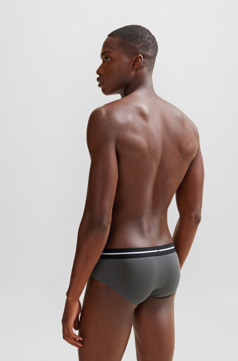 BOSS THREE-PACK OF STRETCH-COTTON TRUNKS WITH LOGO WAISTBANDS outlook