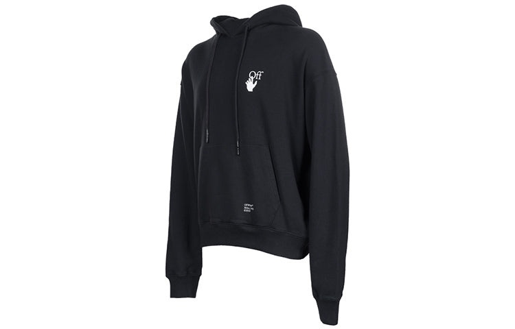 Off-White Caravaggio Arrow Over Hoodie 'Black/White' OMBB037F21FLE0101001 - 3