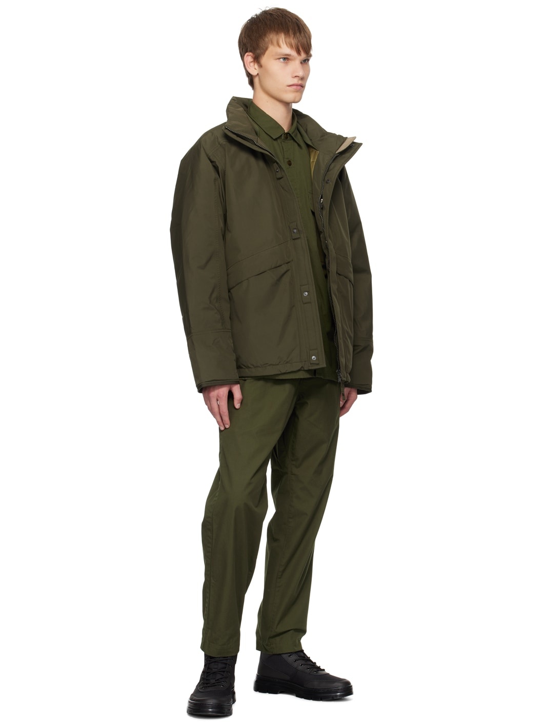 Khaki Short Down Jacket - 4