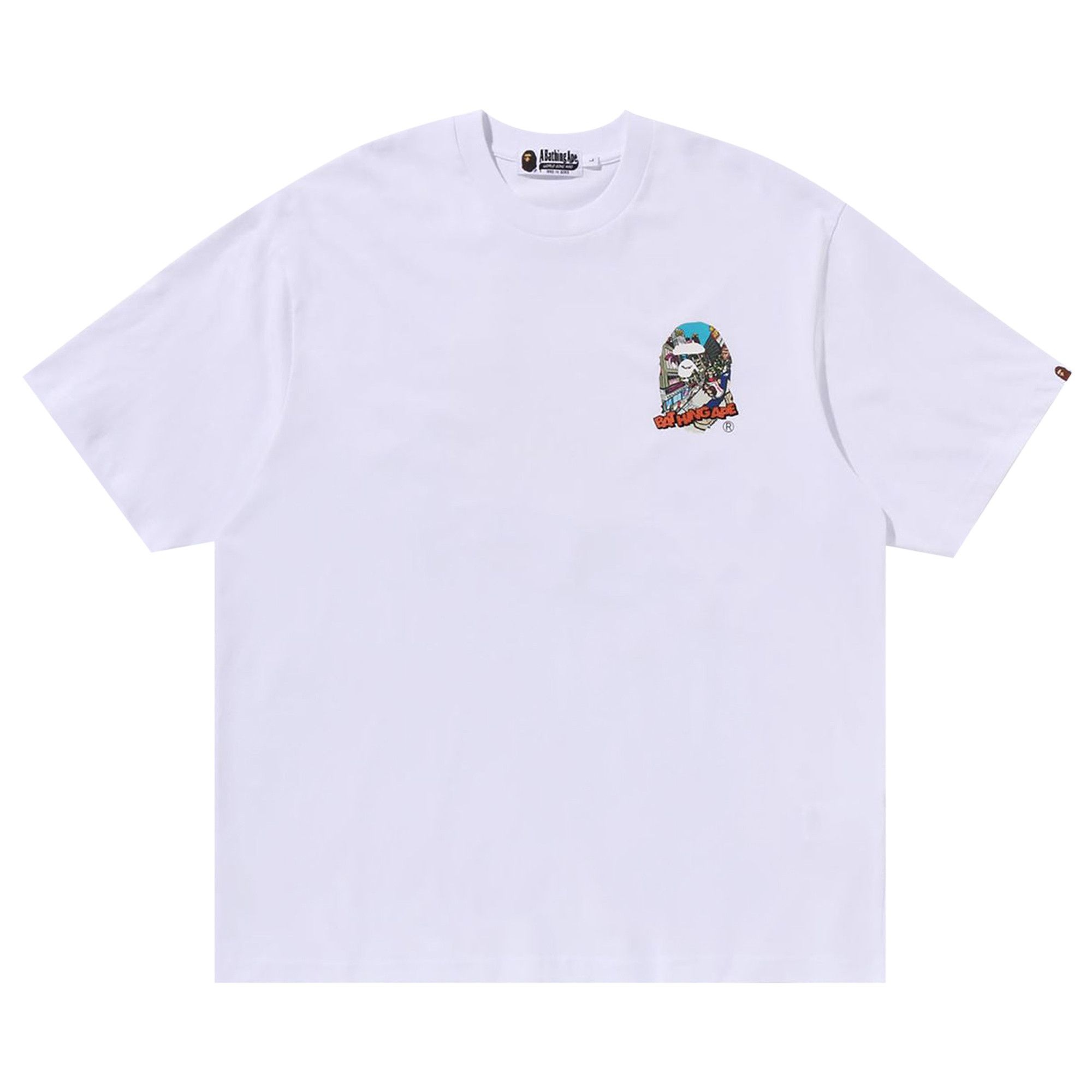 BAPE Comic Art Ape Head Relaxed Fit Tee 'White' - 1