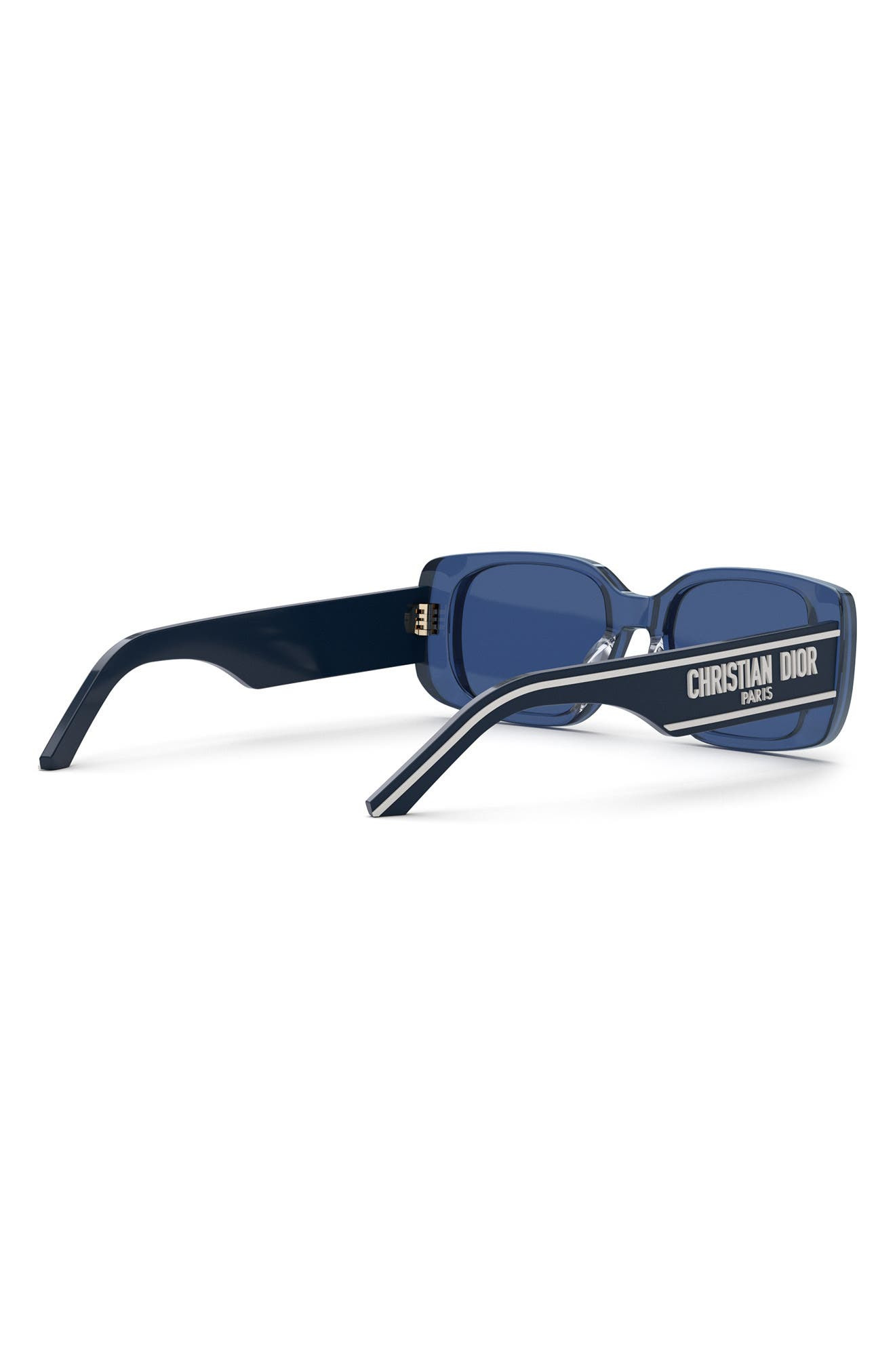 Wildior S2U 53mm Rectangular Sunglasses in Shiny Blue /Blue at Nordstrom - 3