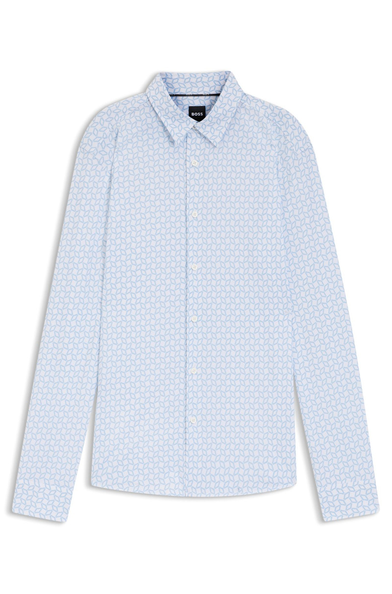 SLIM-FIT SHIRT IN PRINTED ITALIAN COTTON 1