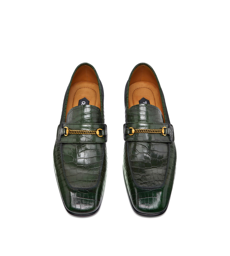 TOM FORD PRINTED CROC BAILEY CHAIN LOAFER outlook