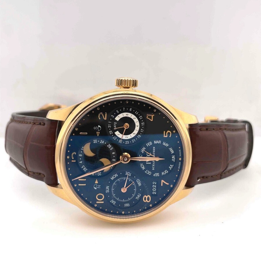 Pre-owned IWC Portuguese Perpetual Calendar Black Dial Men's Watch IW502119 - 5