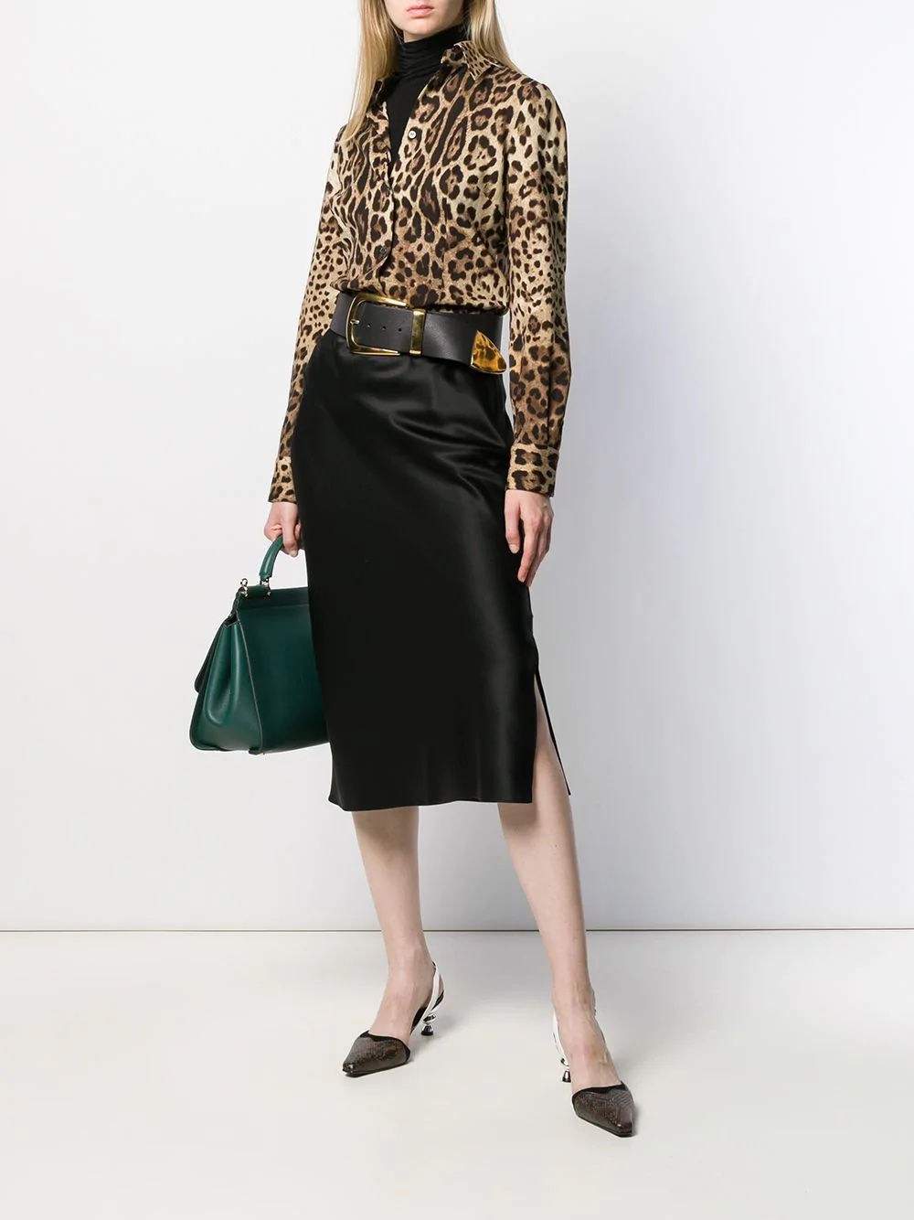 leopard-print long-sleeve shirt - 2