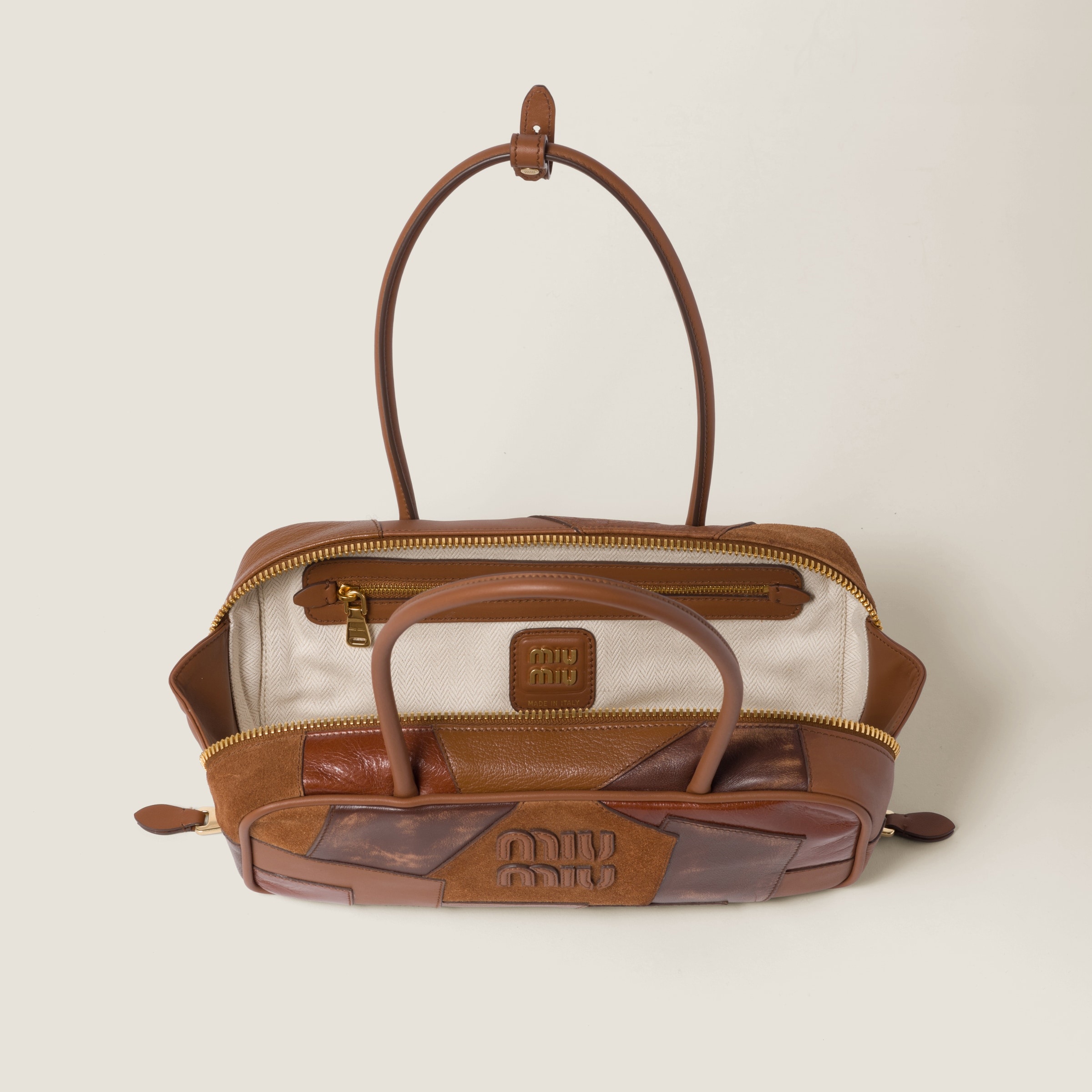 Beau  leather patchwork bag - 6