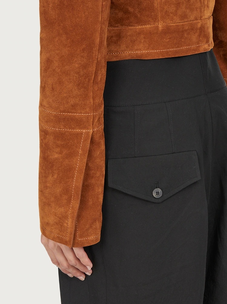 SUEDE CROPPED JACKET - 5