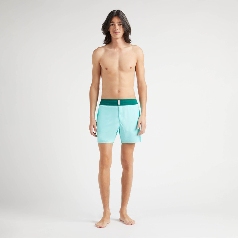 Vilebrequin Men Stretch Swim Trunks Flat Belt Color Block outlook
