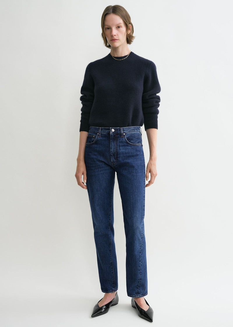 Totême Twisted seam denim dark blue outlook