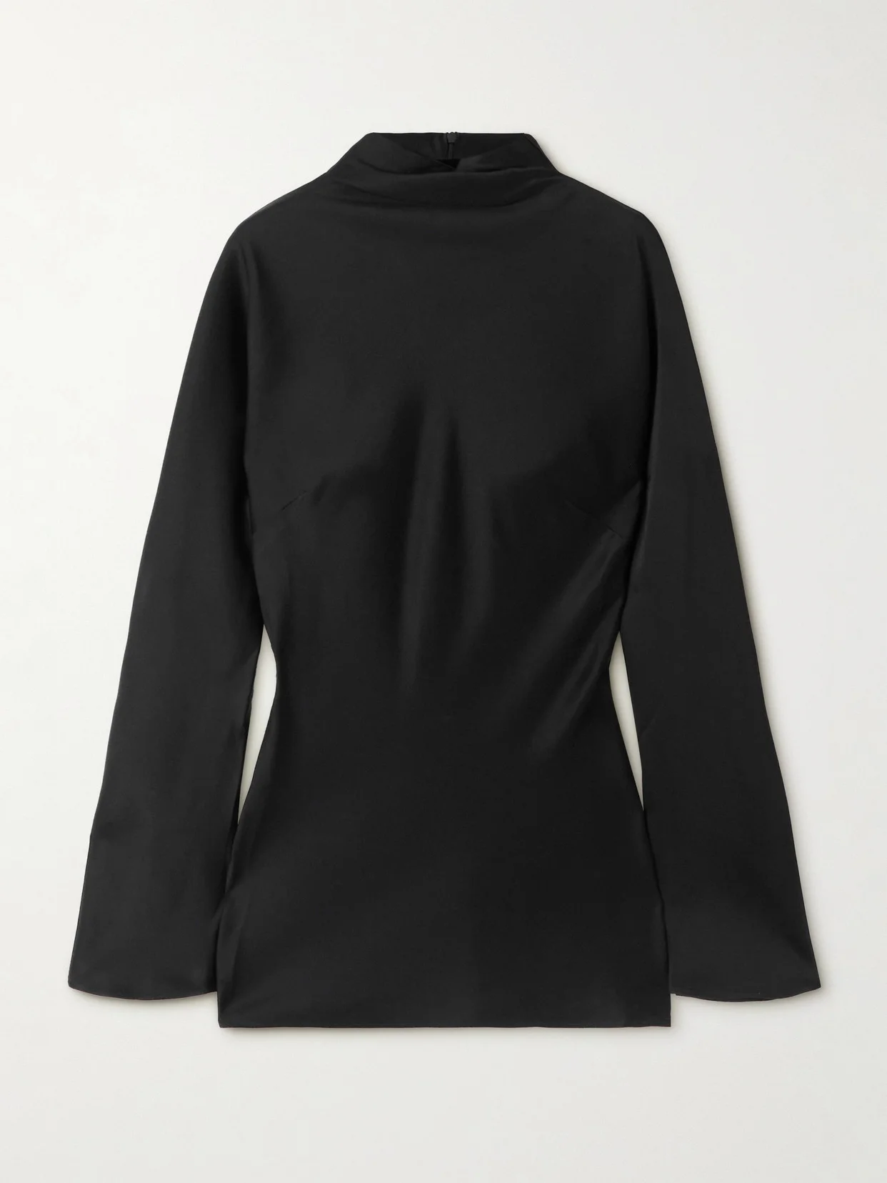 Draped Satin Top - 1