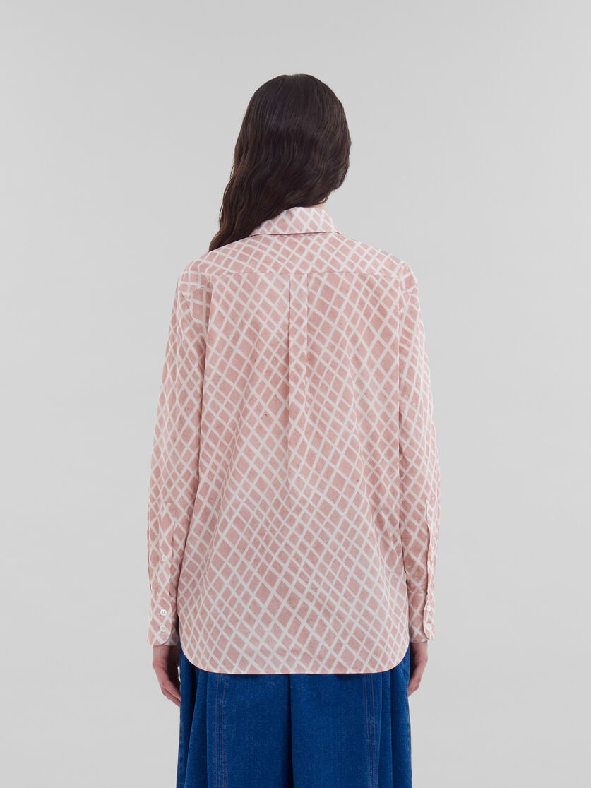 PINK POPLIN SHIRT WITH LANDSCAPES PRINT - 3