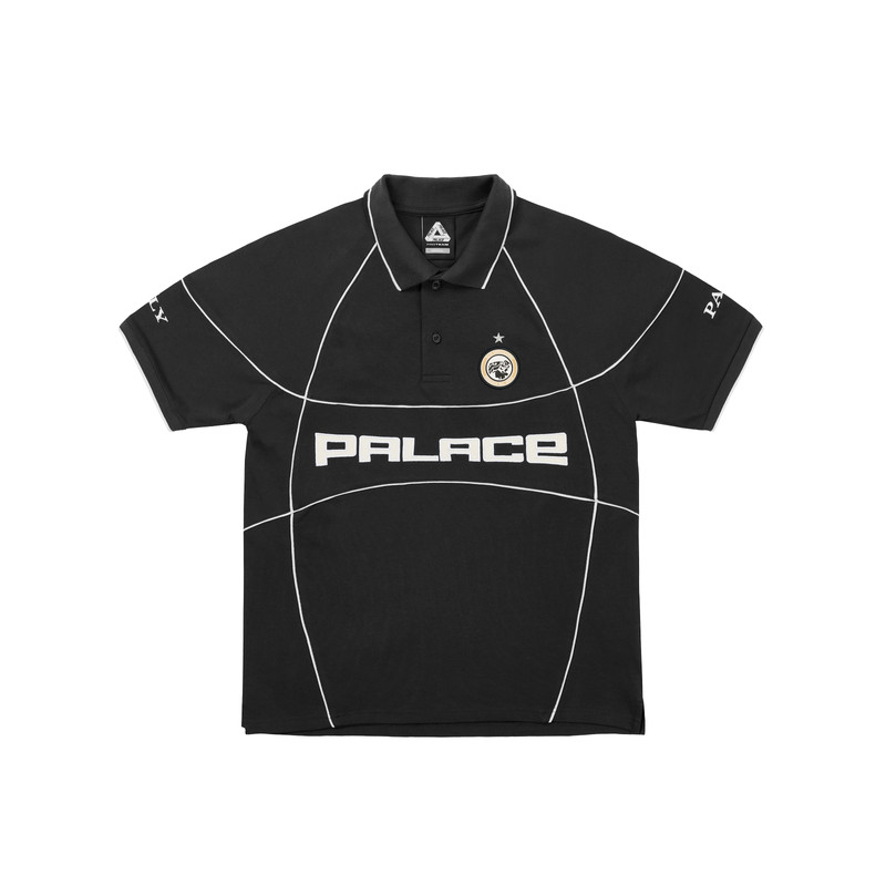 PRO TEAM PIPED POLO BLACK 1