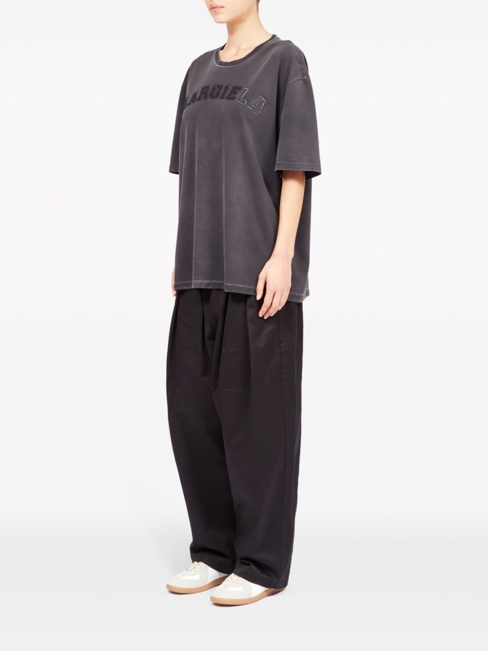 logo-embroidered cotton T-shirt - 6