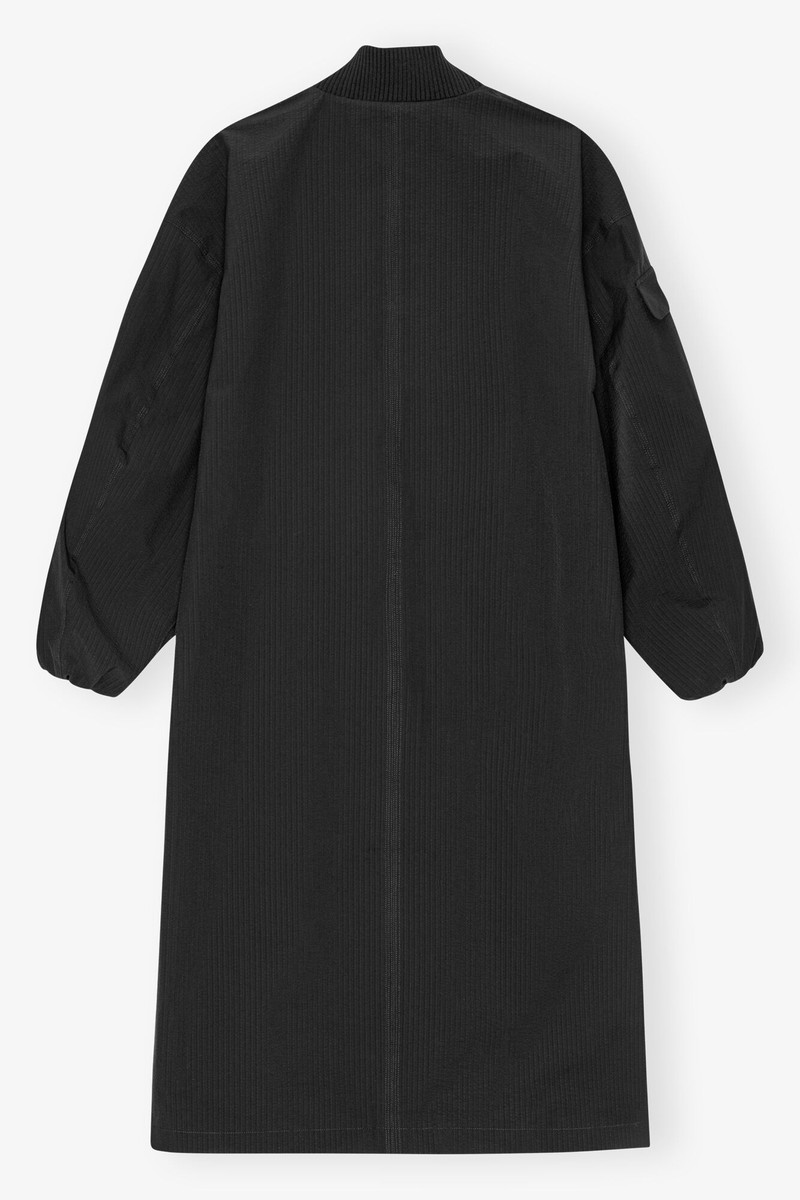 TECH SEERSUCKER OVERSIZED SHELL COAT 7