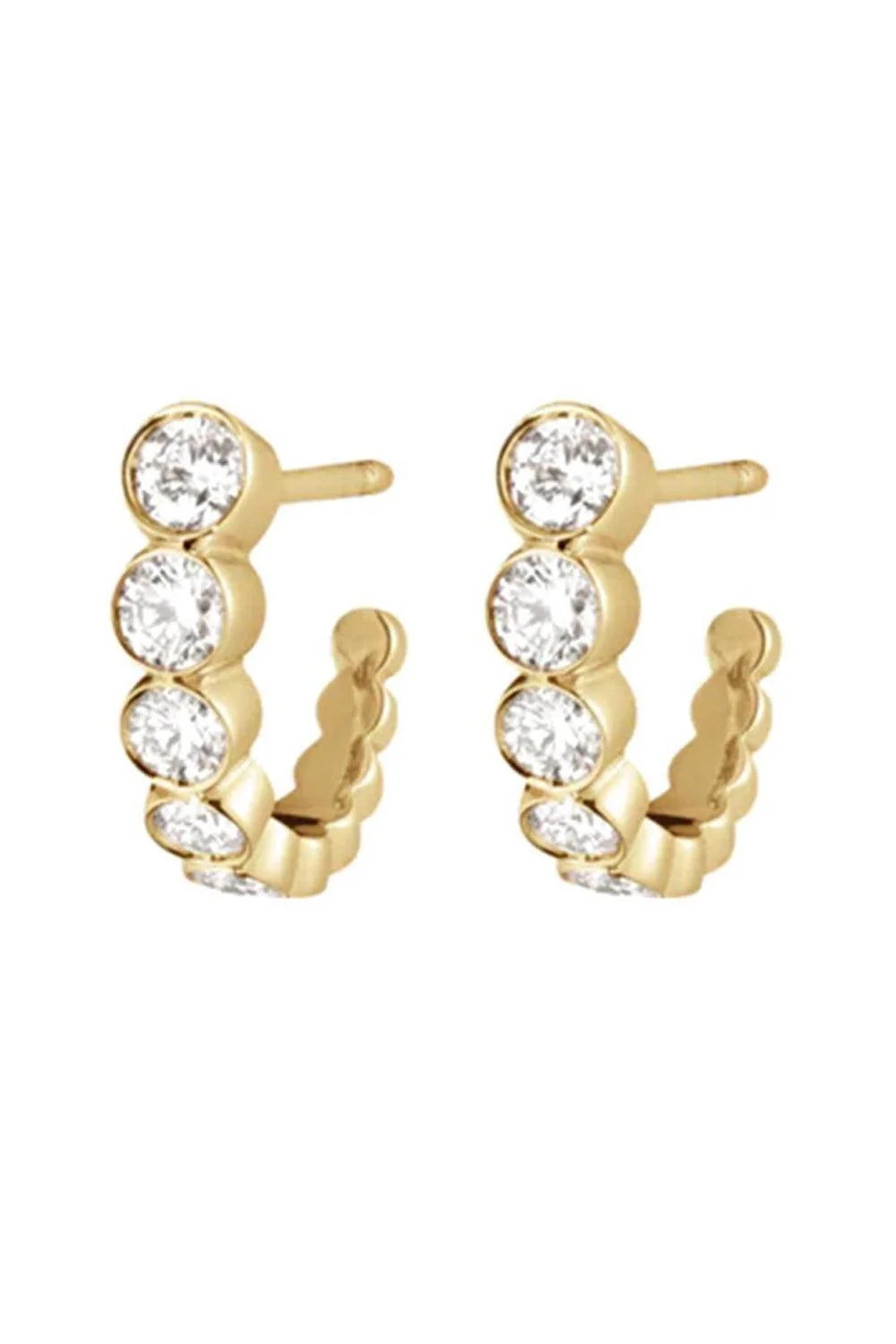 Diamond Petite Boucle Earrings - 1