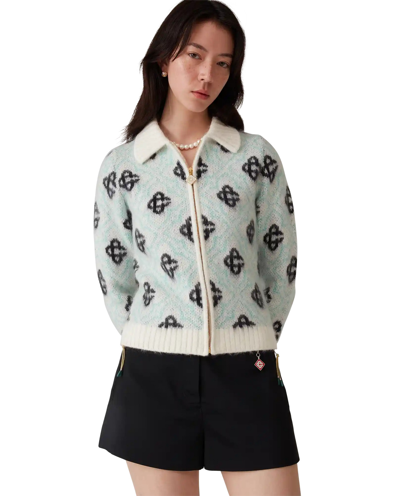 Mohair Monogram Zip Jumper - 4