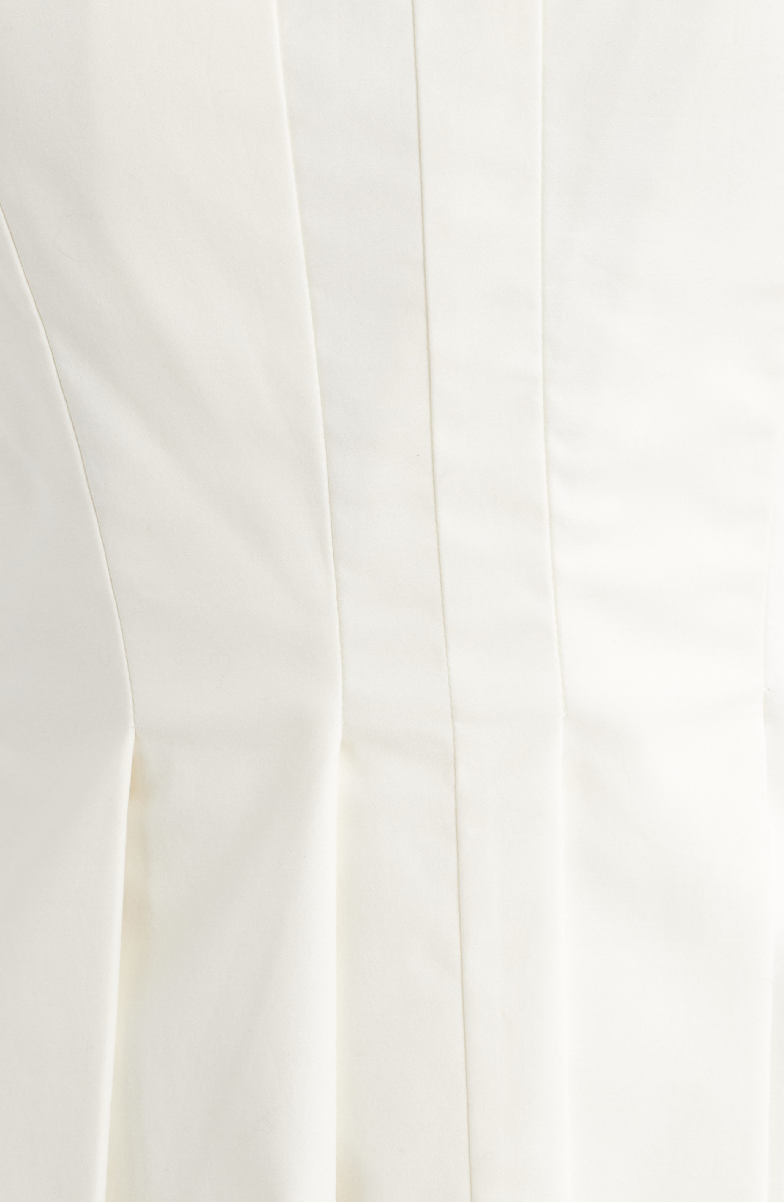 Reformation Ashlyn Pleated Peplum Strapless Top in White at Nordstrom - 6
