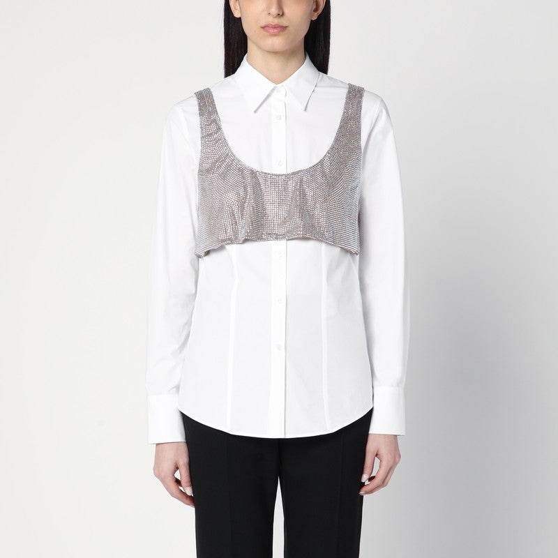 Giuseppe Di Morabito - Giuseppe di Morabito White shirt with rhinestone top - 1