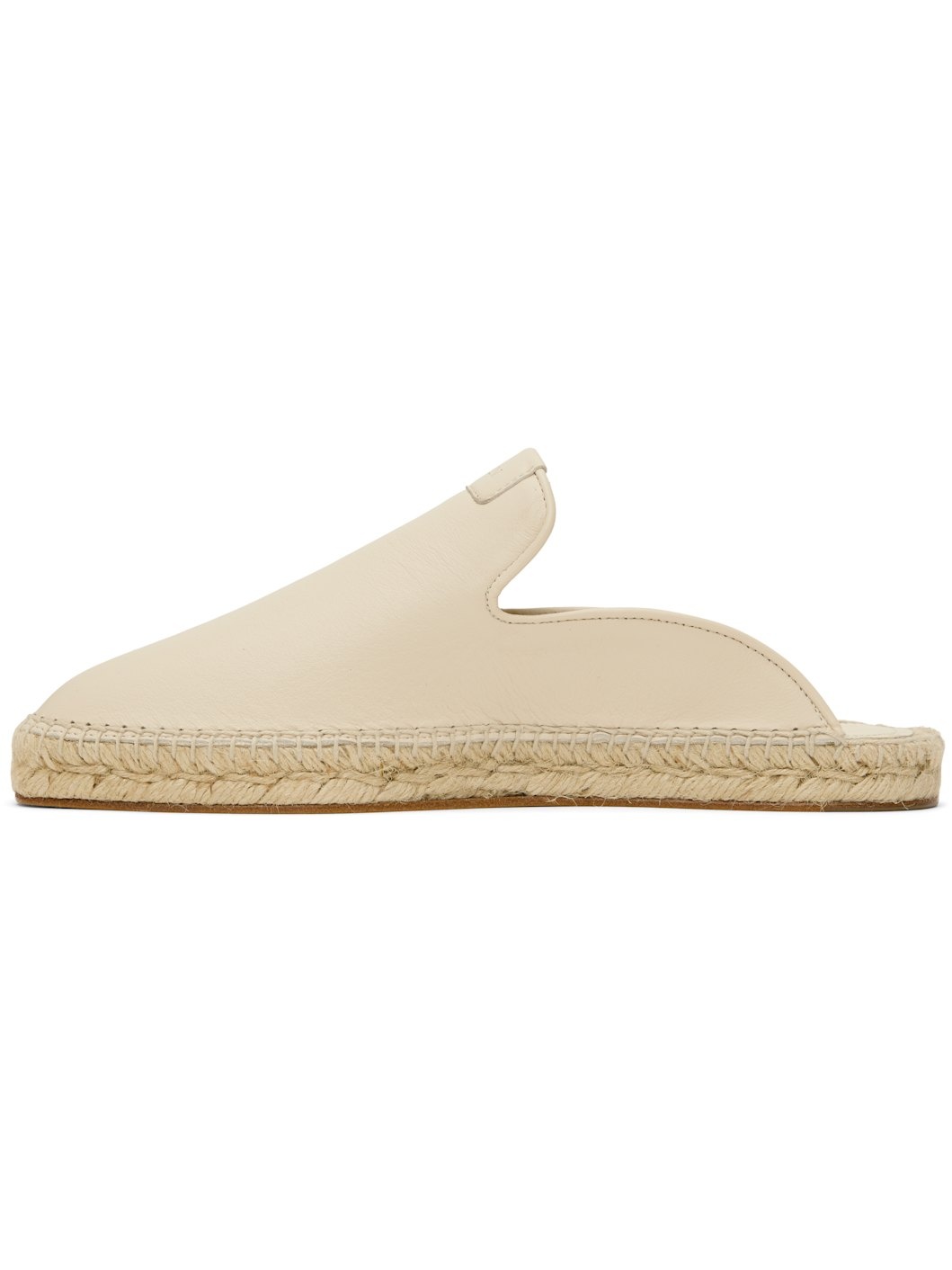 Beige Dorma Leather Espadrille Loafers - 3