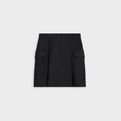 CELINE skirt with patch pockets in mohair wool outlook