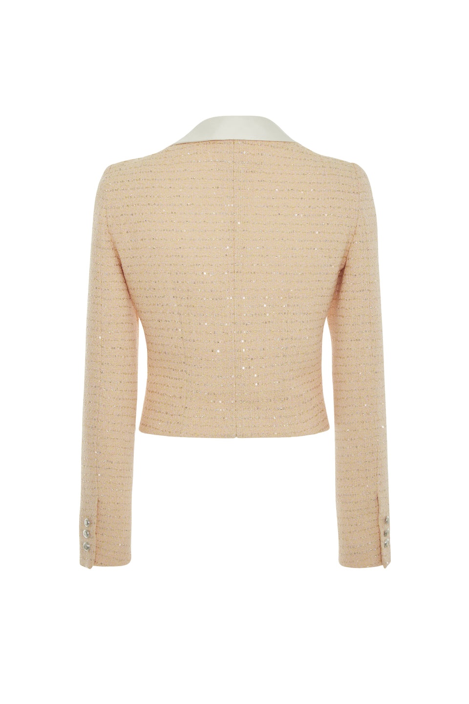 SEQUIN TWEED JACKET WITH COLLAR - 2