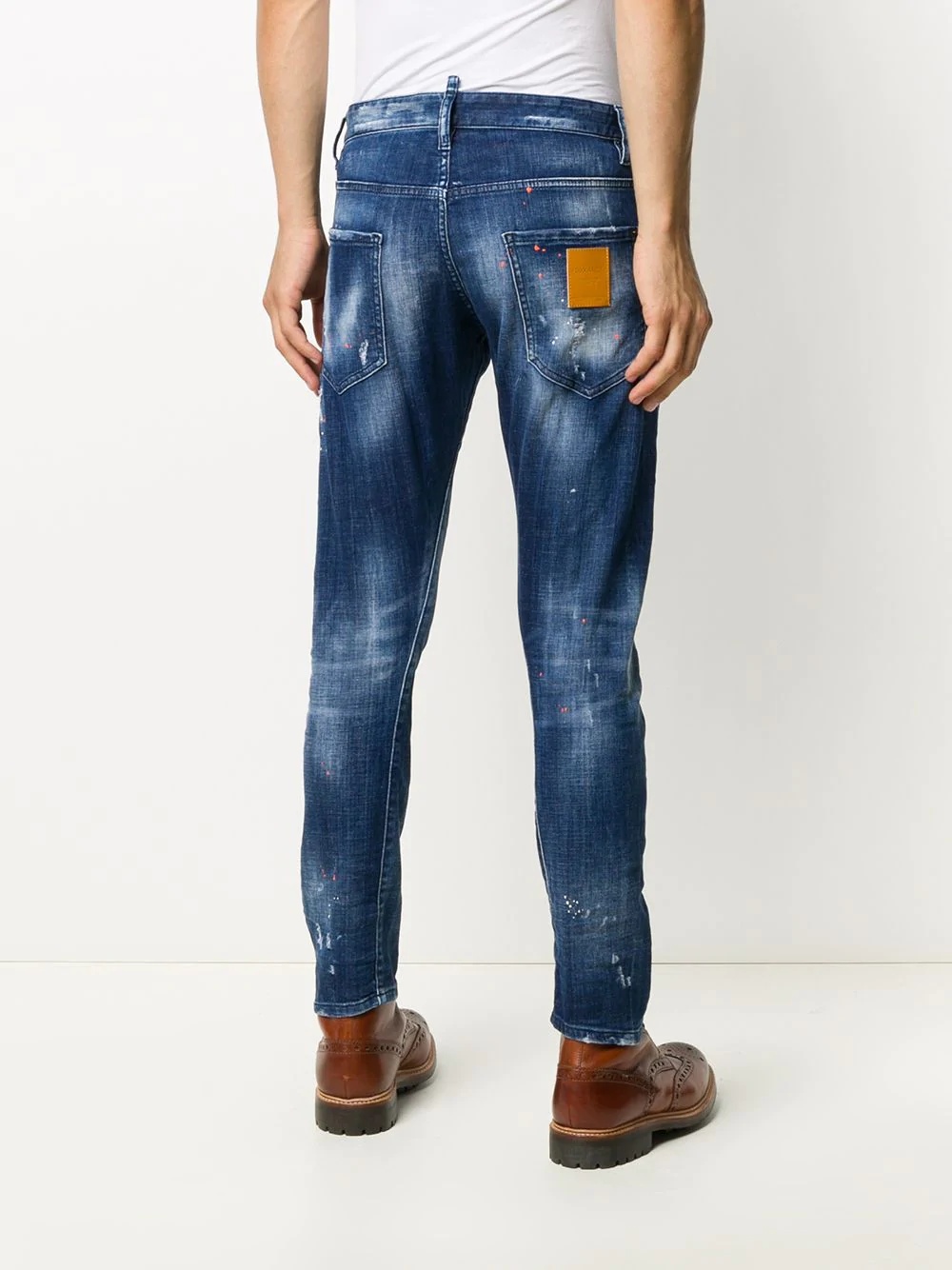 distressed slim-fit jeans - 4