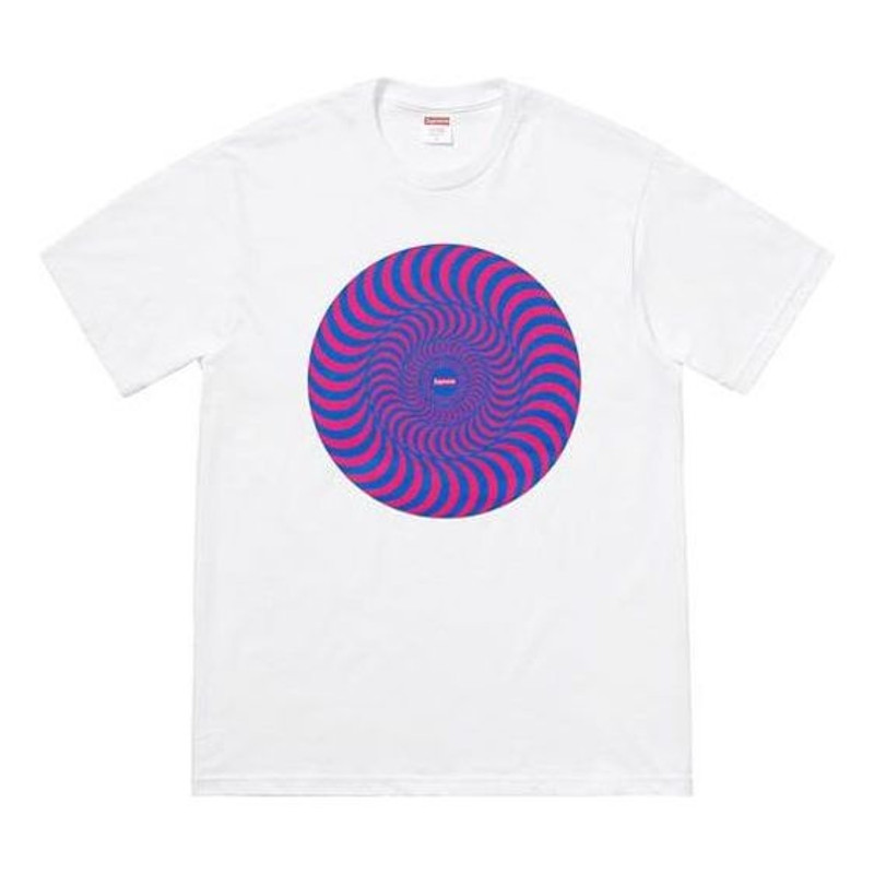 Supreme SS18 Spitfire Classic Swirl White Tee SUP-SS18-451 - 1