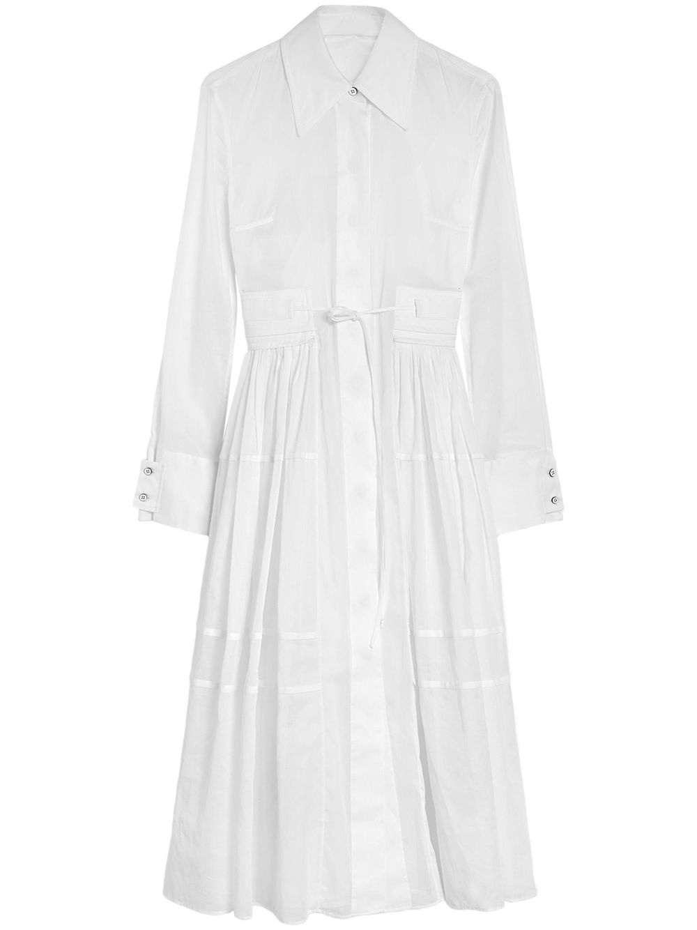 cut-out shirt dress - 1