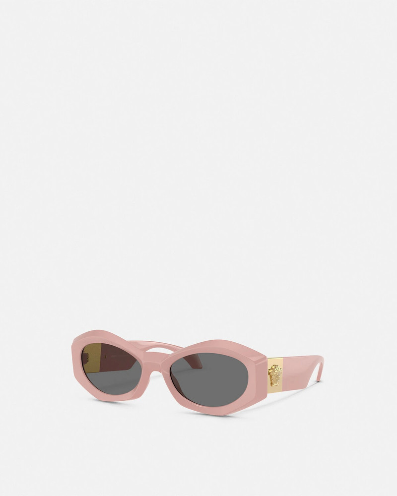 Medusa Plaque Geometric Sunglasses - 1
