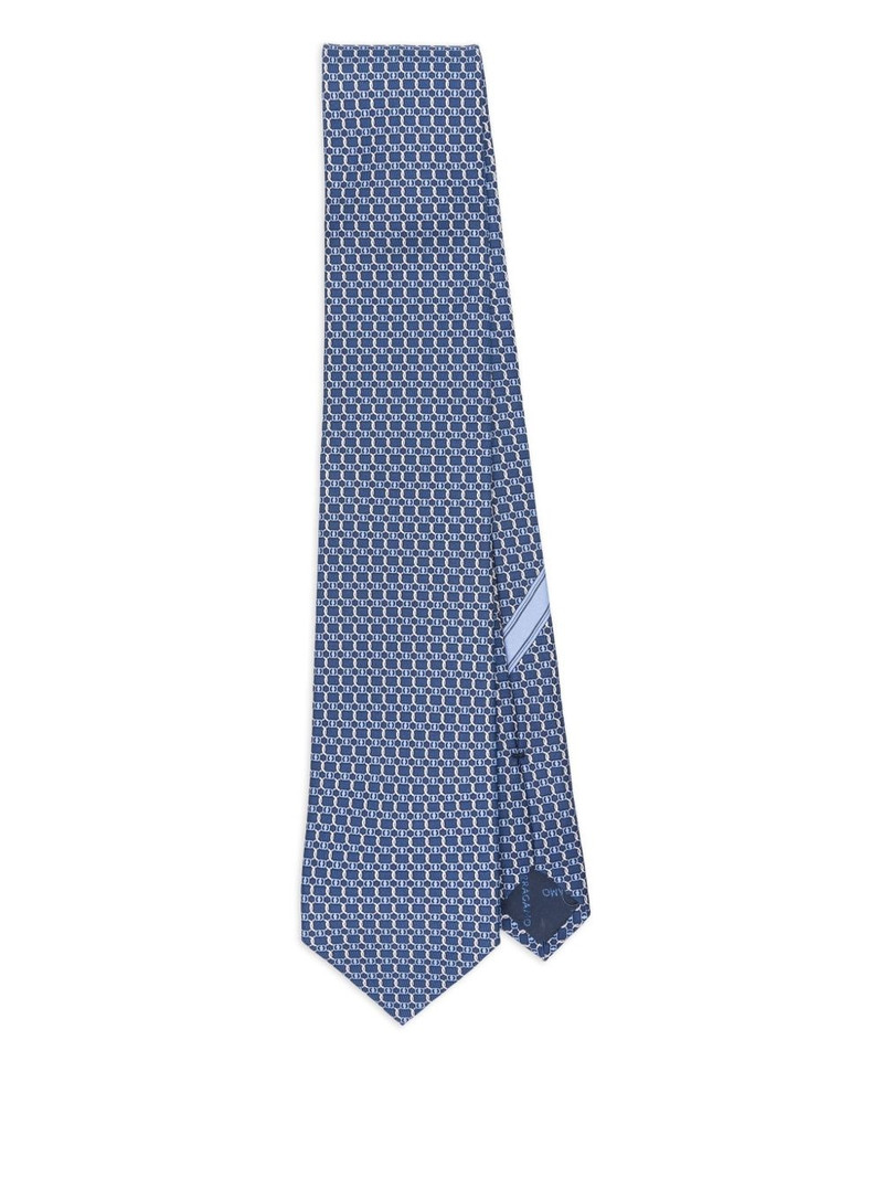 FERRAGAMO Ferragamo Geometric-pattern Silk Tie outlook