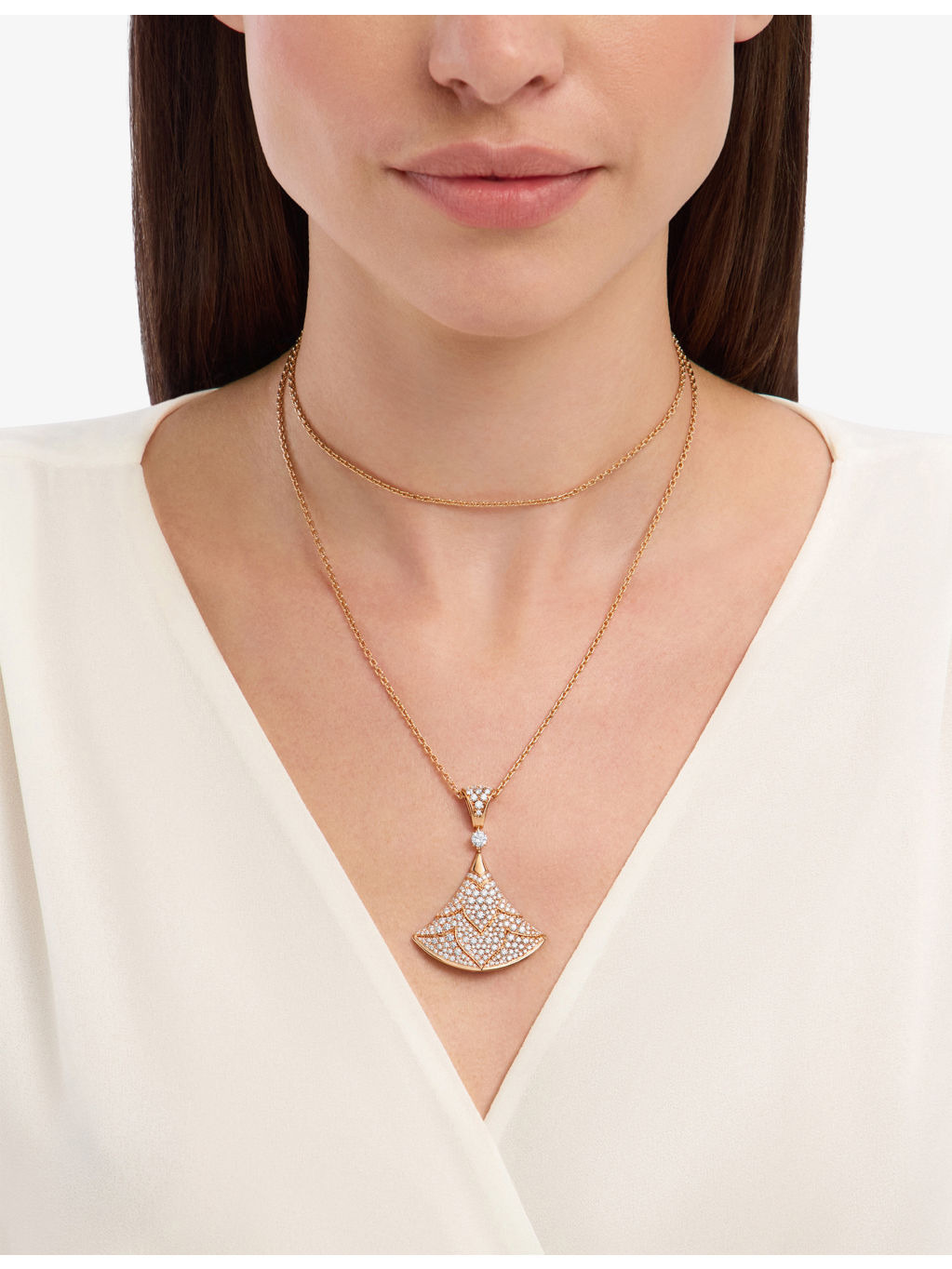 Divas' Dream 18ct Rose-Gold And Diamond Necklace - 3
