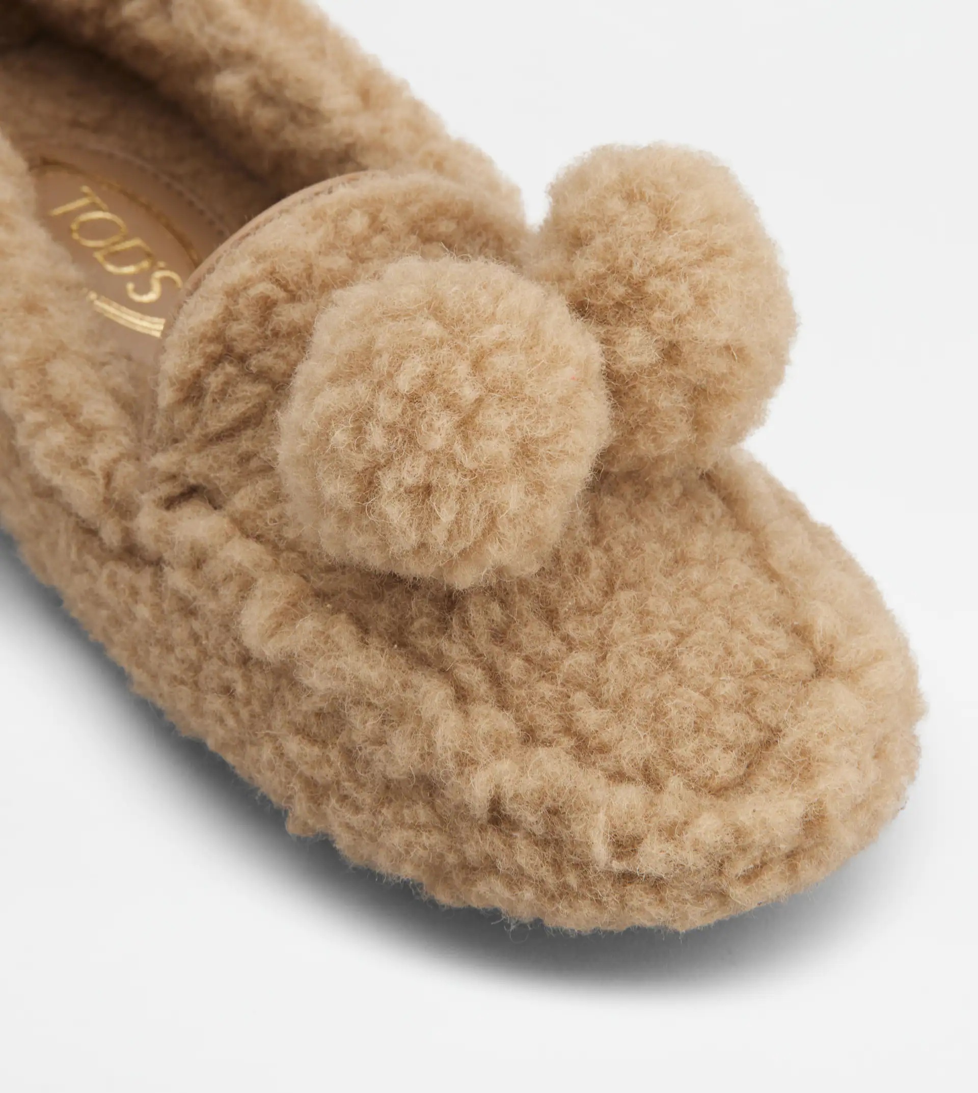 GOMMINO DRIVING SHOES IN WOOL - BEIGE - 5