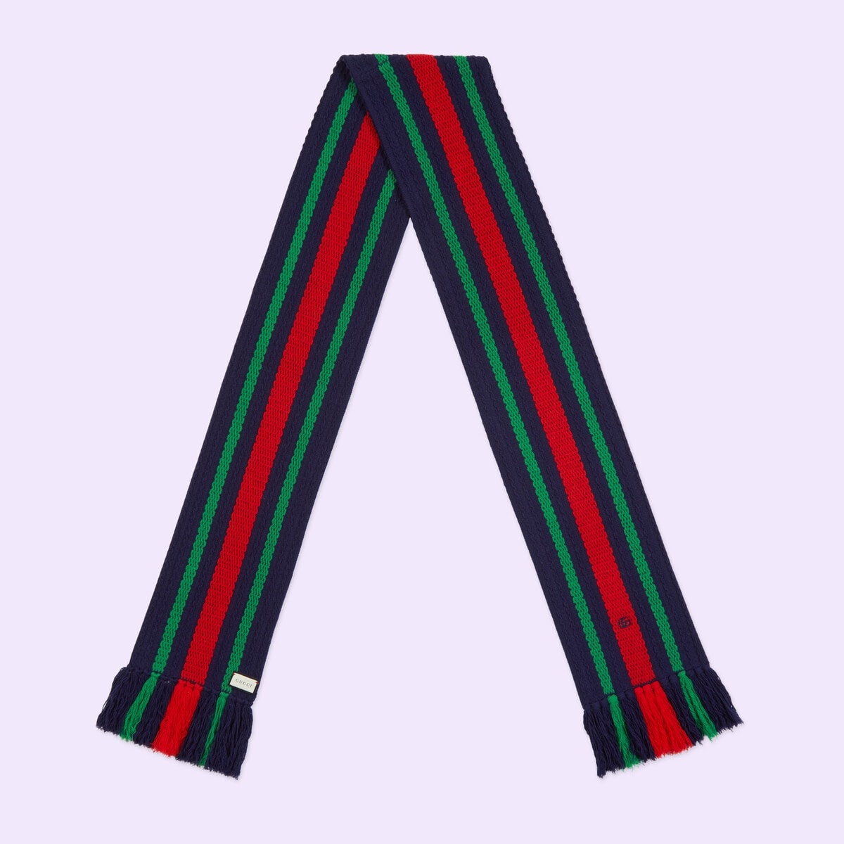 Striped knit wool scarf - 2