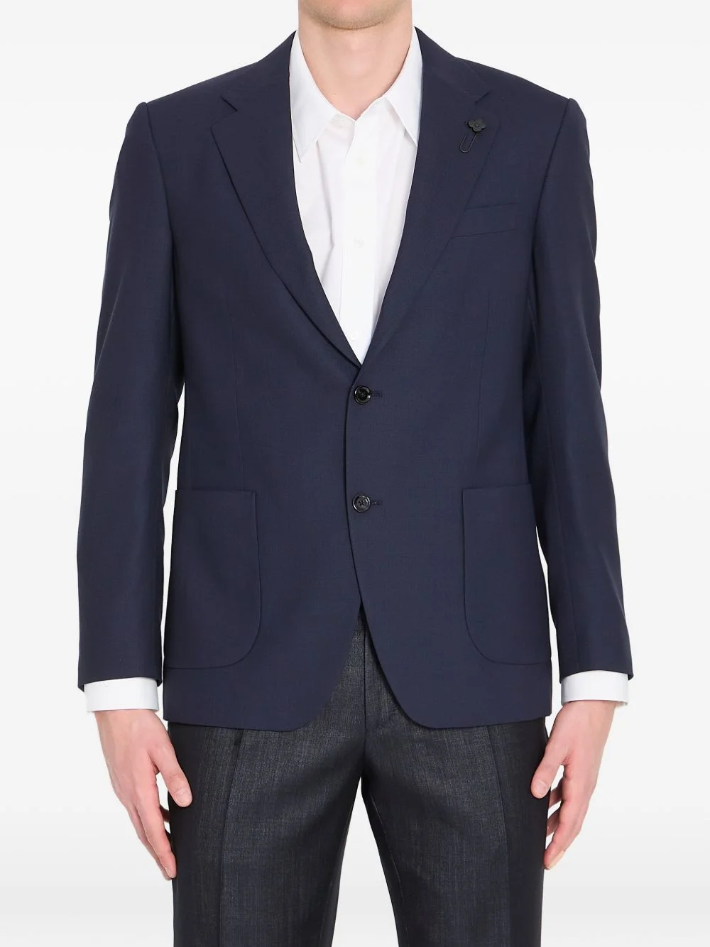 classic lapels virgin wool jacket - 1
