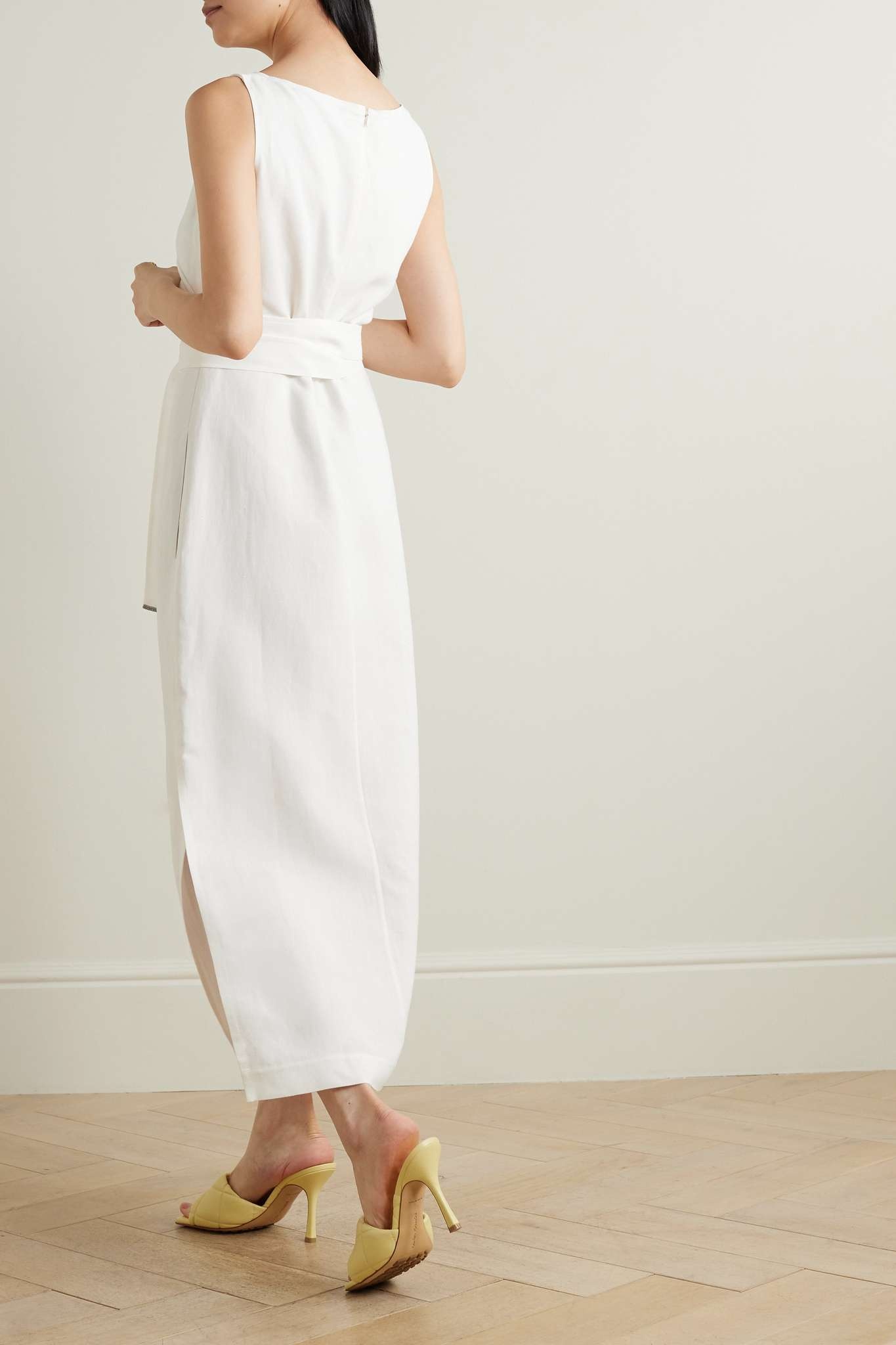 Crepe midi wrap dress - 3