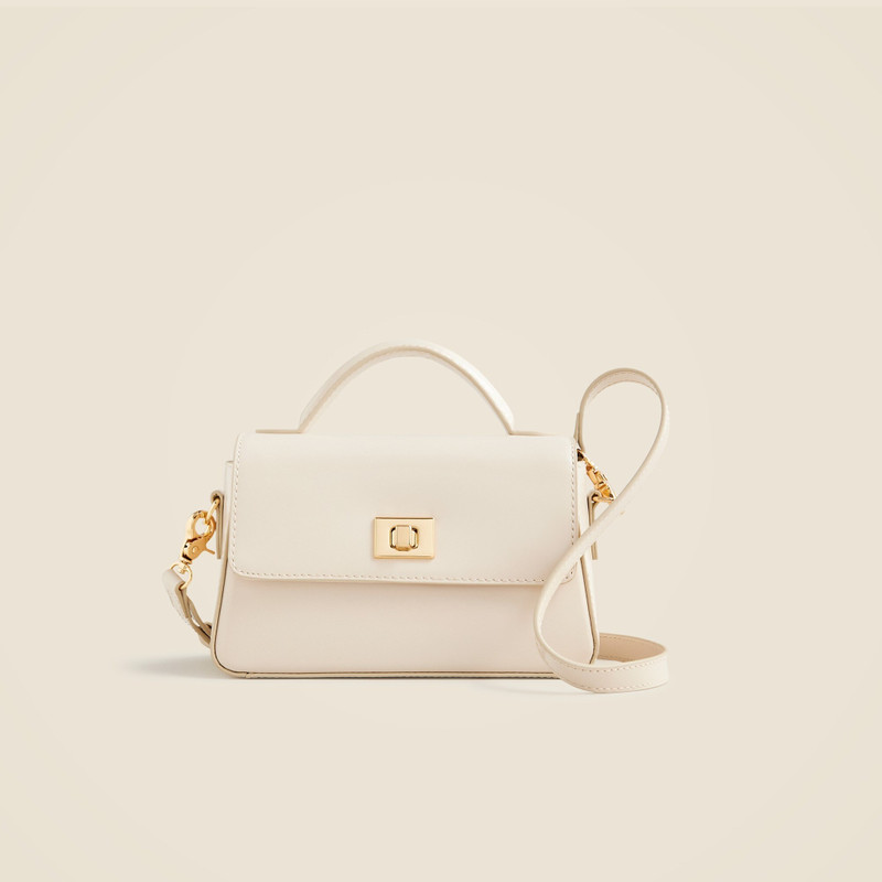 Small Edie top-handle bag in Italian leather 1