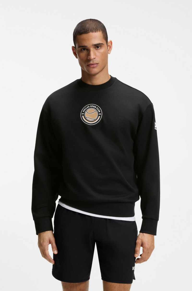 COTTON-TERRY SWEATSHIRT WITH TENNIS ARTWORK 2
