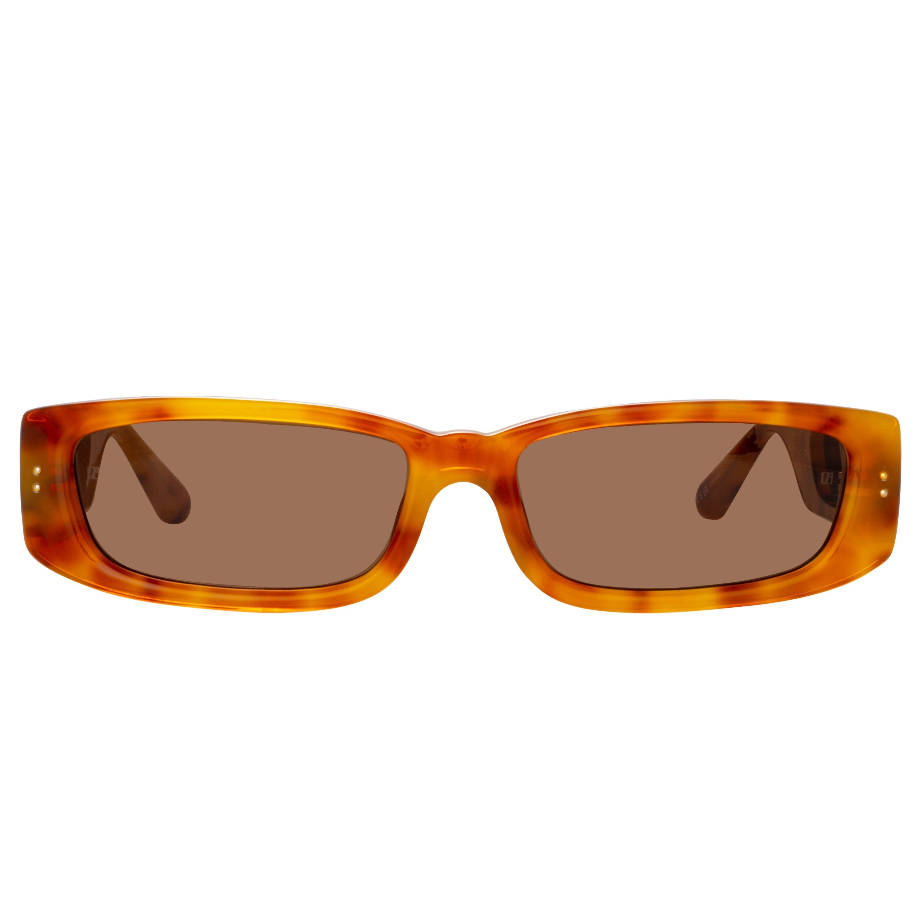 TALITA RECTANGULAR SUNGLASSES IN SAFFRON TORTOISESHELL - 1