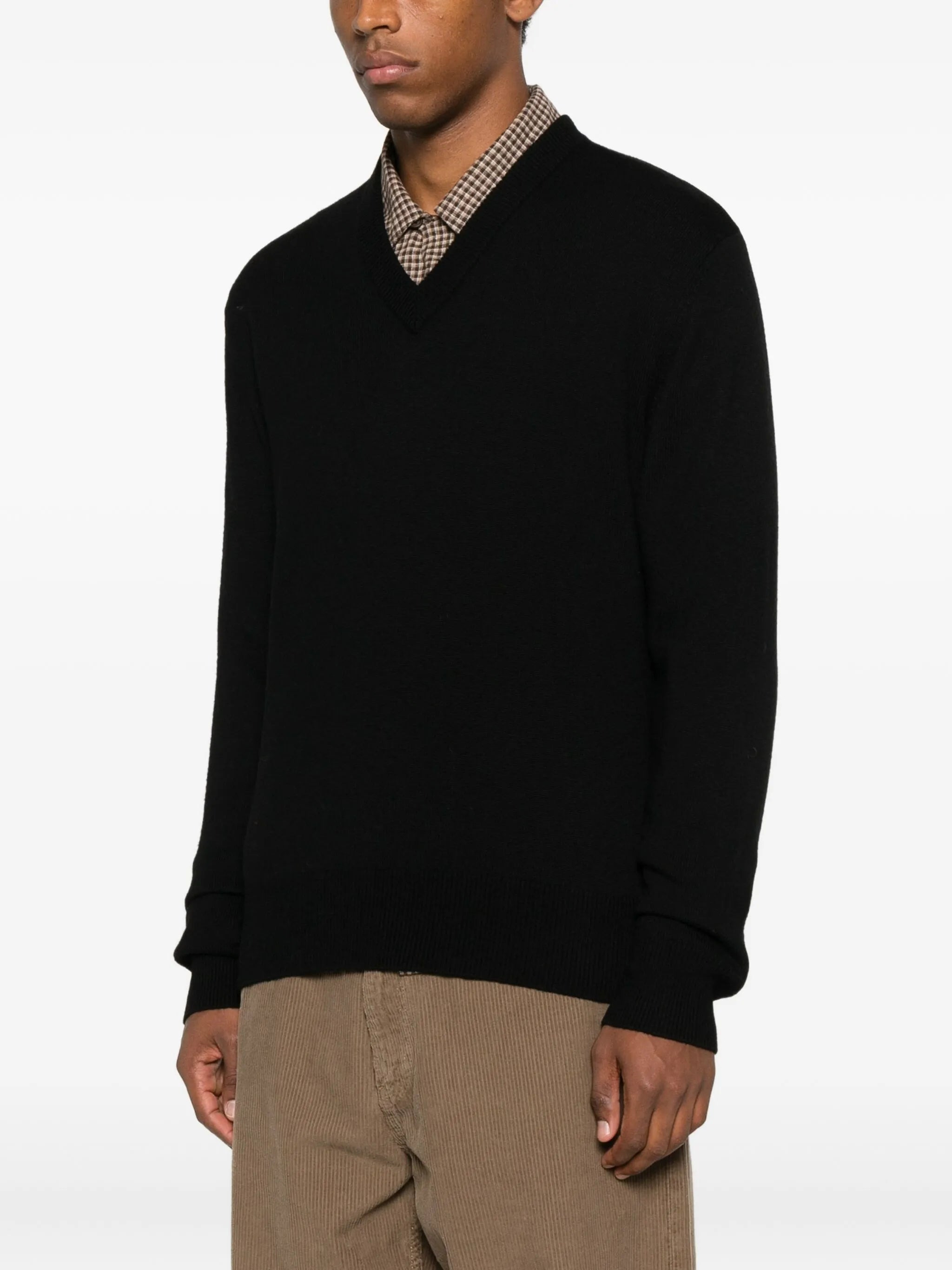 Sunflower V-neck Cashmere Sweater - 5