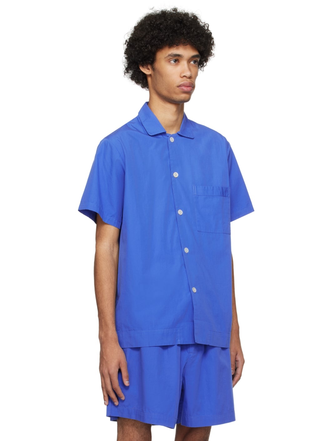 Blue Short Sleeve Pyjama Shirt - 2